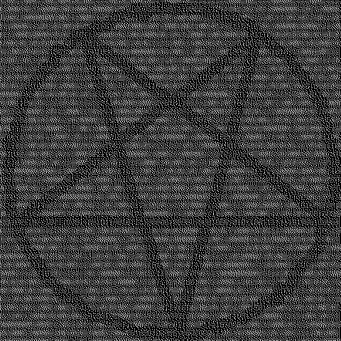grayscaled upside down pentagram made of (very) tiny 0s and 1s generated from an homemade pseudo random number generator